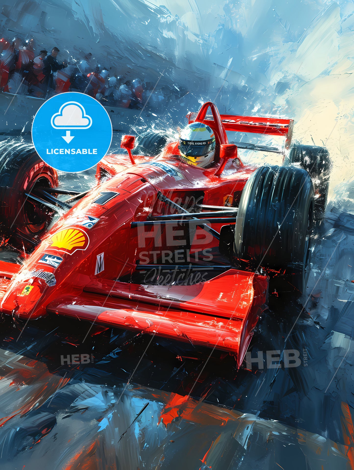 Formula One Style Race Car, A Red Race Car With A Person Driving On The Front