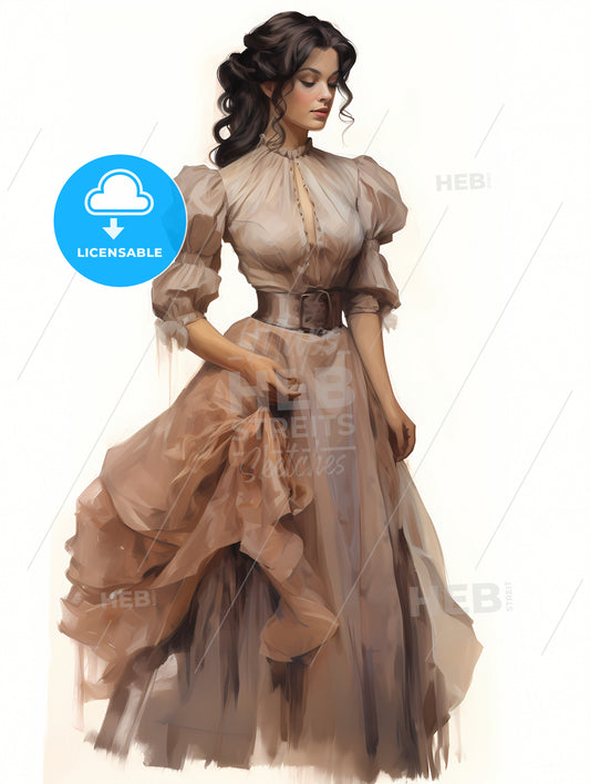 Beautiful Victorian Dress, A Woman In A Dress