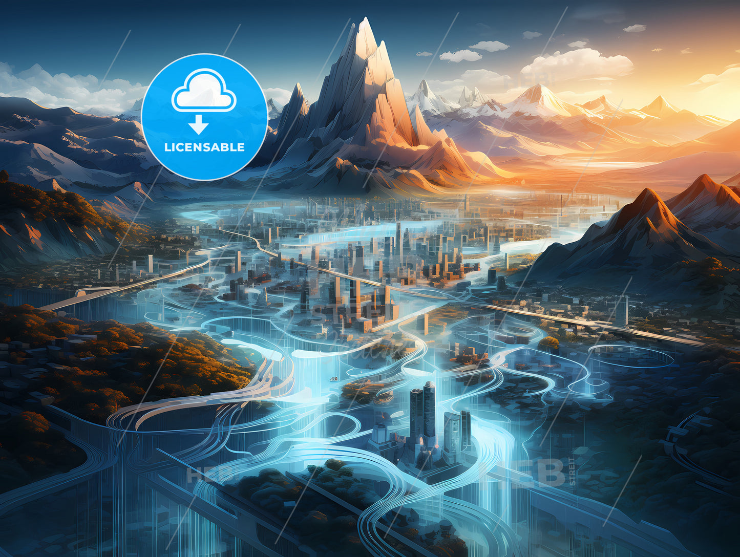 Geographical Features Of The City, A City With A River And Mountains