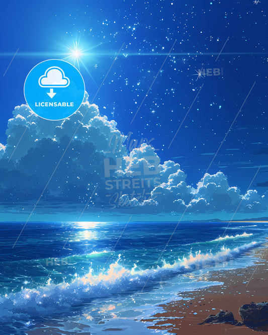 Agonda Beach, India - A Beach With A Blue Sky And Clouds