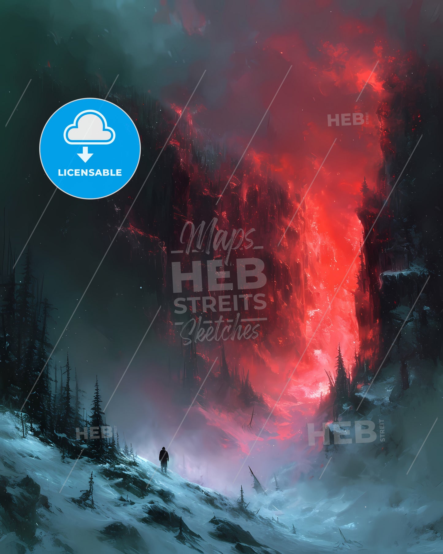 An Epic Winter Forest - A Person Walking In The Snow