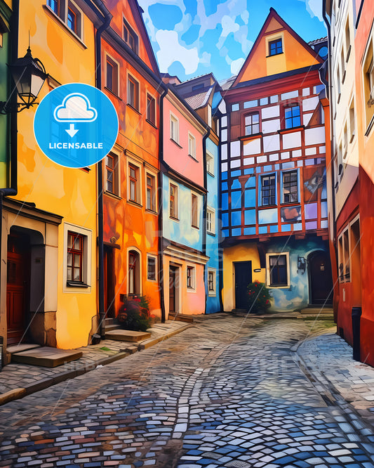 Wroclaw, Poland - A Street With Colorful Buildings