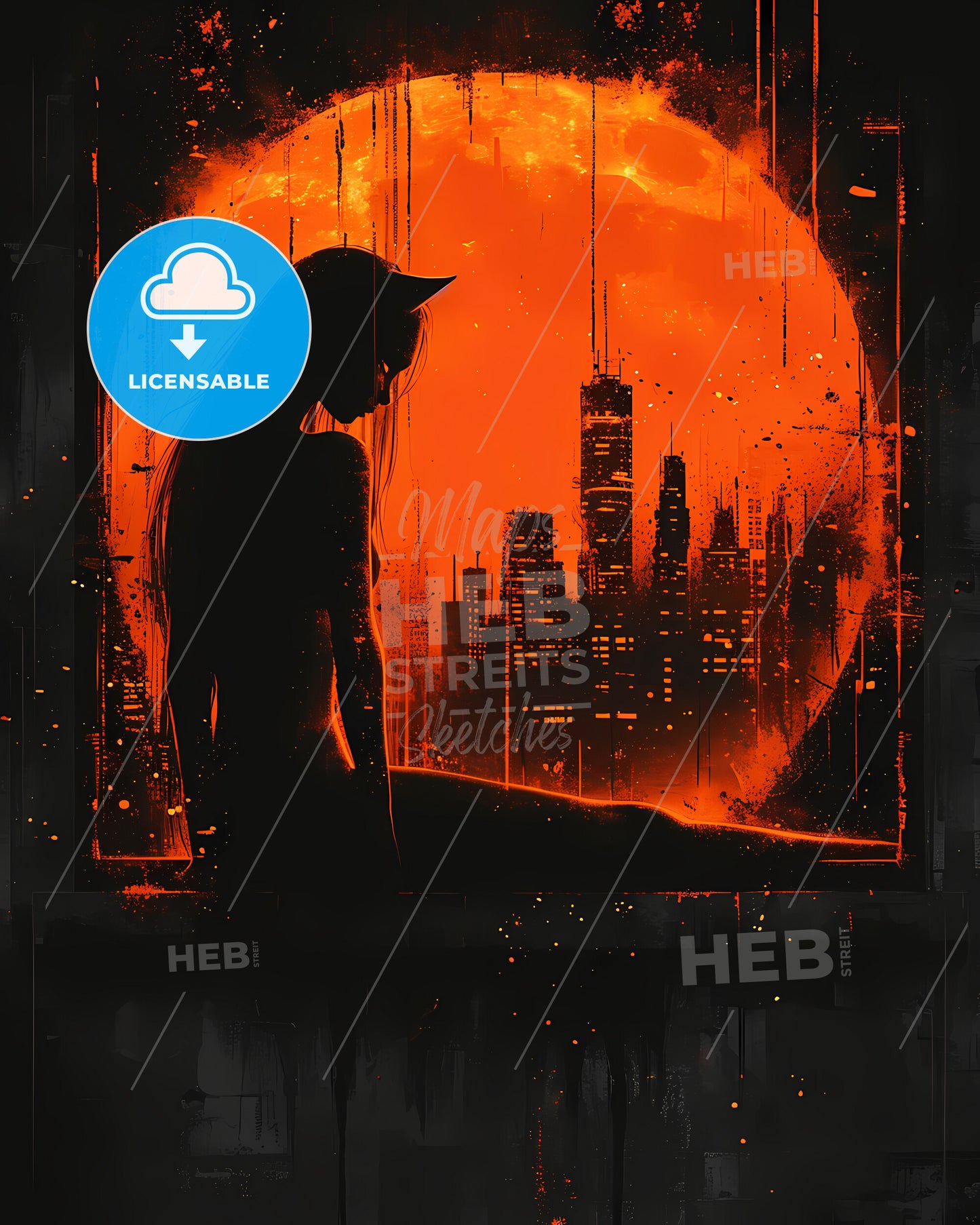 Minimalism, Pin Up Art - A Woman Sitting In A Window Looking Out The Window