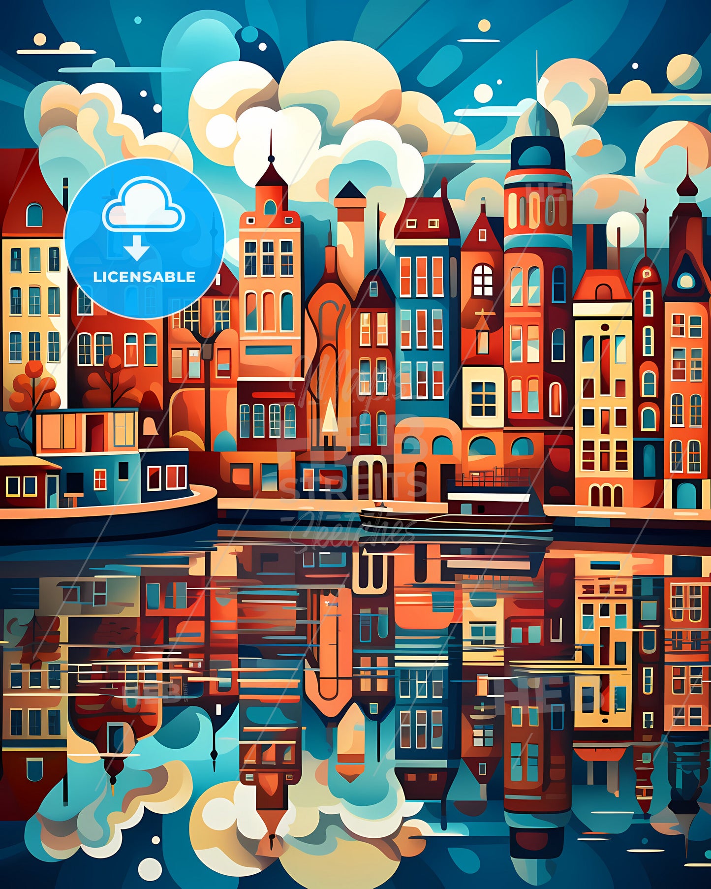 Amsterdam, Netherlands - A Colorful City With Boats And Water