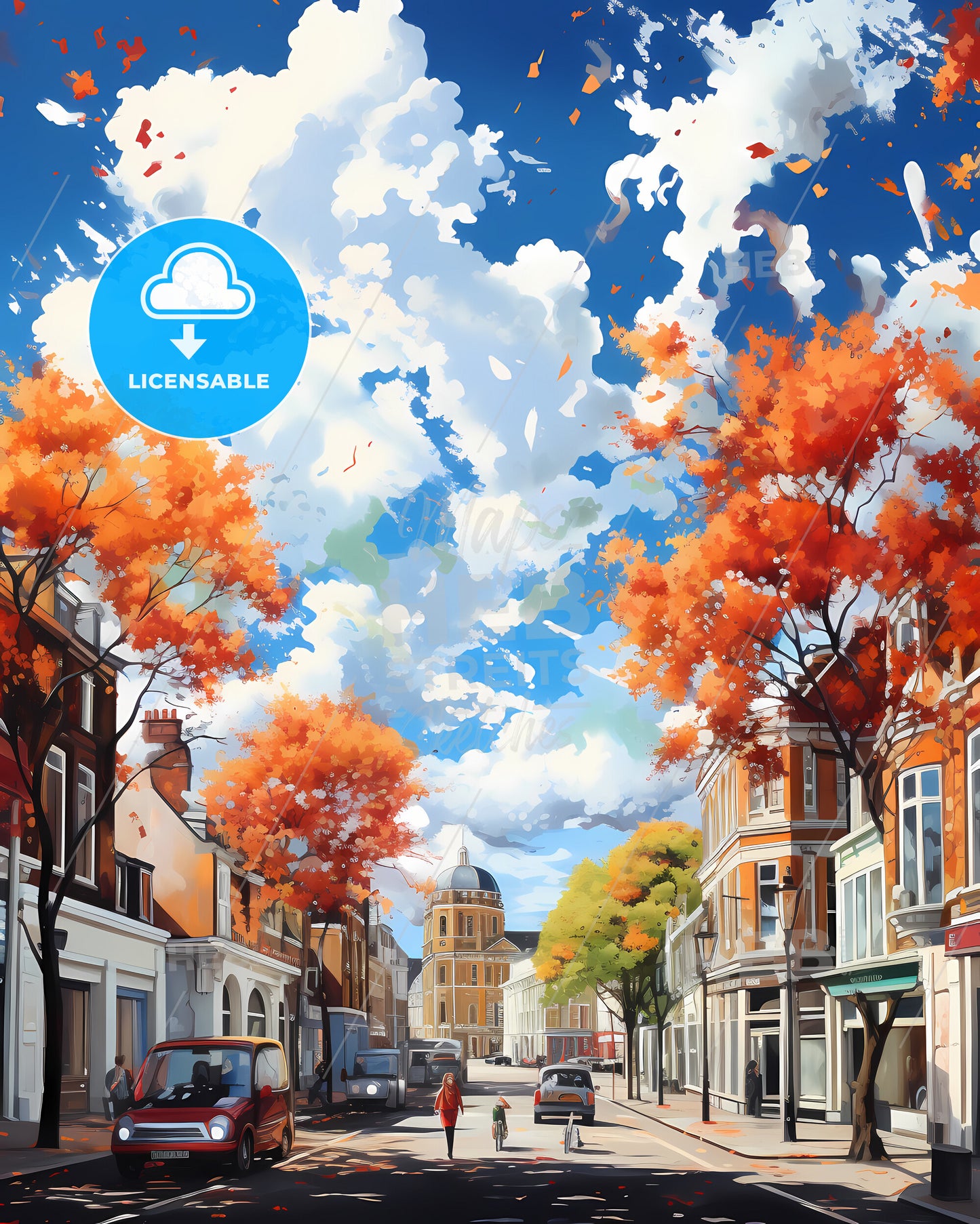 Aalborg, Denmark - A Street With Cars And Trees