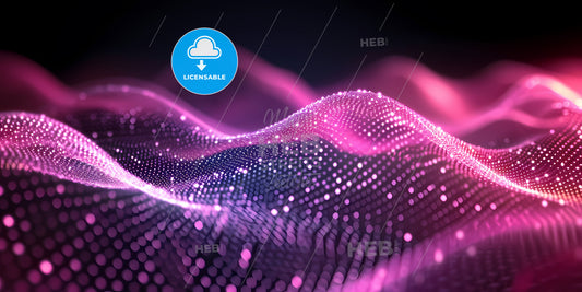 Abstract Neon Wallpaper - A Purple And Pink Wavy Surface