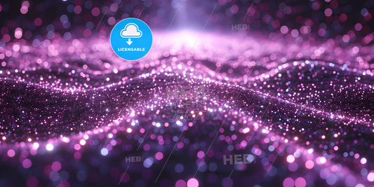 Abstract Colorful Background Of Bright Neon Stars And Glowing Lines - A Purple And Pink Lights