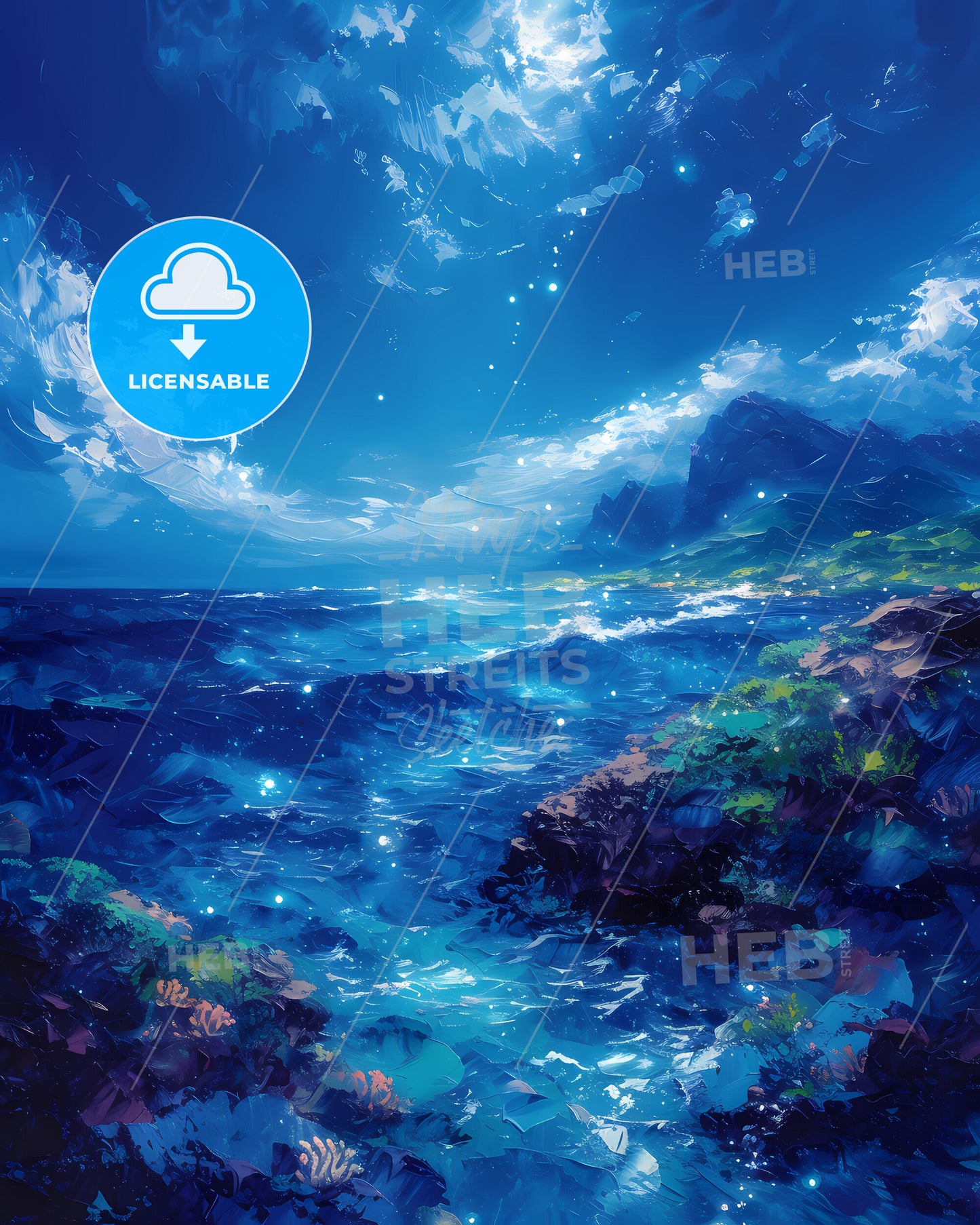 Mnemba Island, Tanzania - A Blue Ocean With Rocks And Water