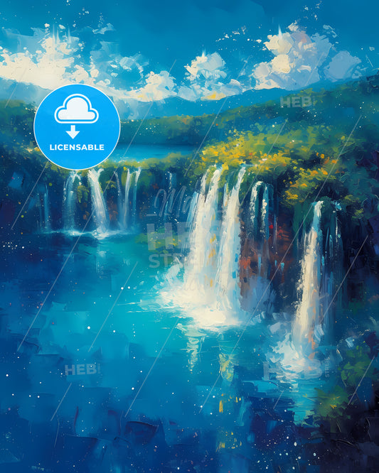 Plitvice Lakes National Park, Croatia - A Waterfall In A Forest