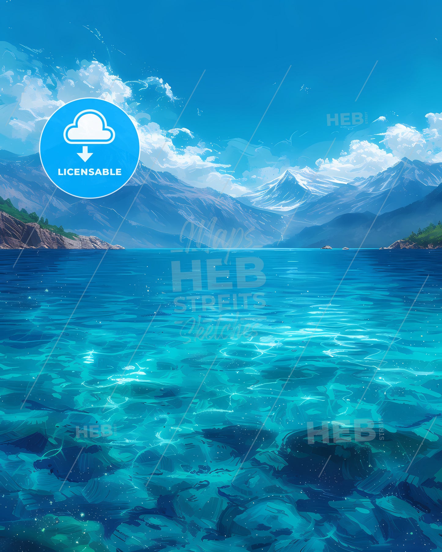 Lake Tahoe, Usa - A Blue Water With Mountains In The Background