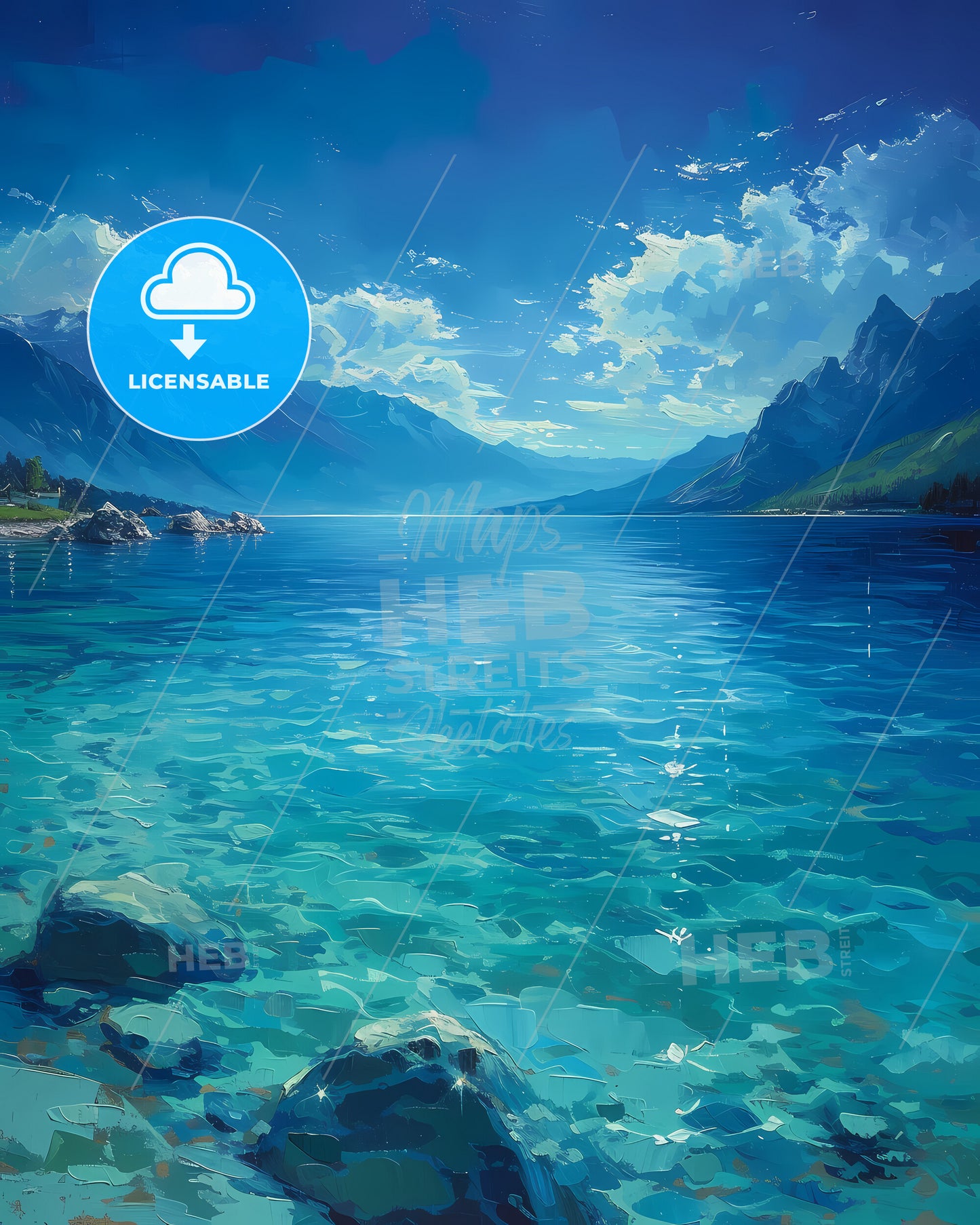 Lake Tahoe, Usa - A Blue Lake With Mountains In The Background