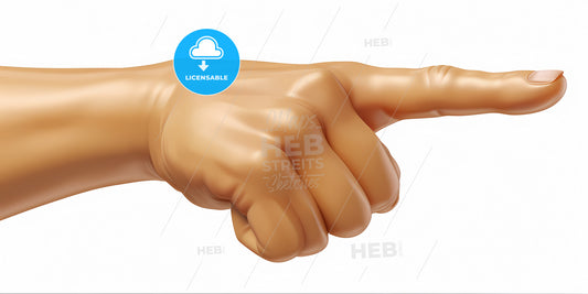 Funny Cartoon Character Spiral Hand Points Forward, Pointing Finger, Shows Direction - A Hand Pointing At The Camera
