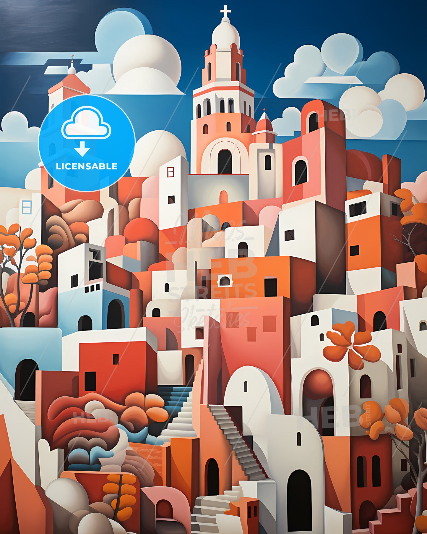 Almada, Portugal - A Painting Of A City