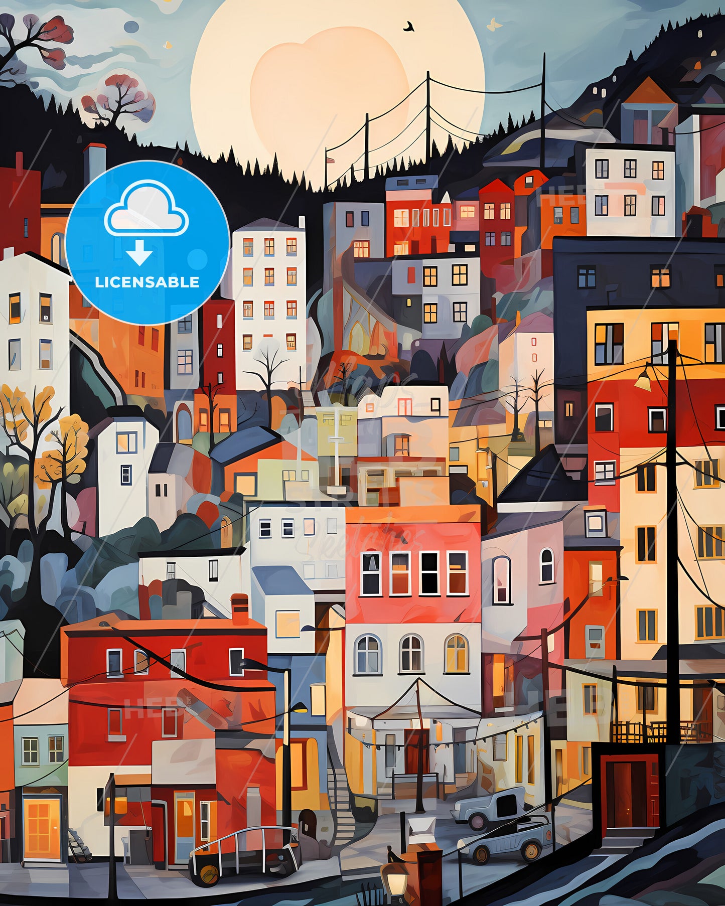 Tromsö, Norway - A Painting Of A City