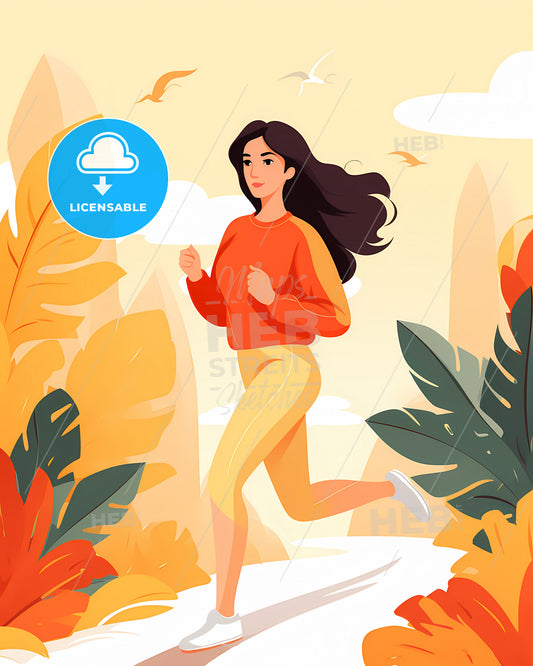 Sweat It Out! - A Woman Running In The Woods