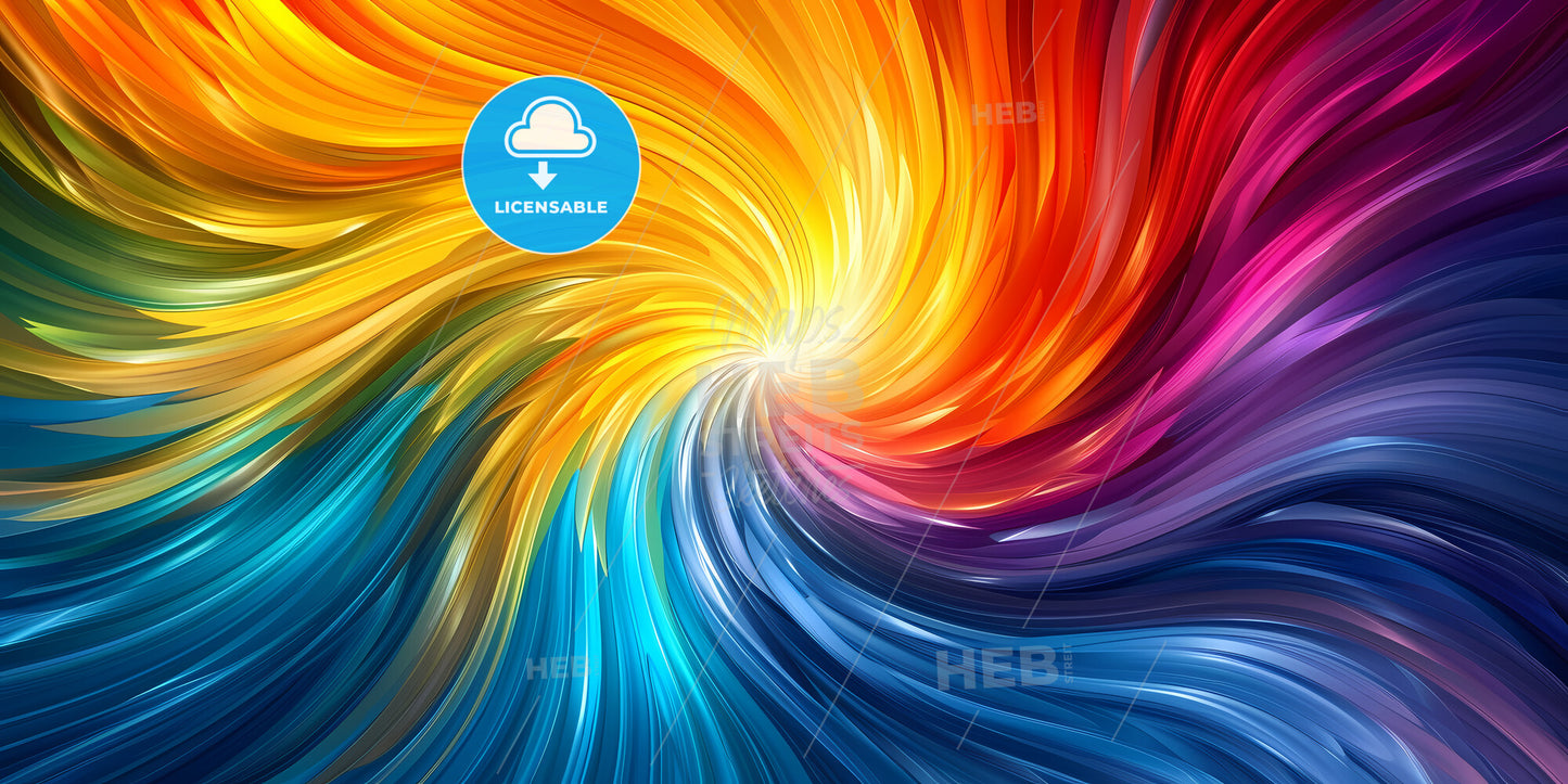 Abstract Neon Background Of Glowing Lines - A Colorful Swirl Of Paint