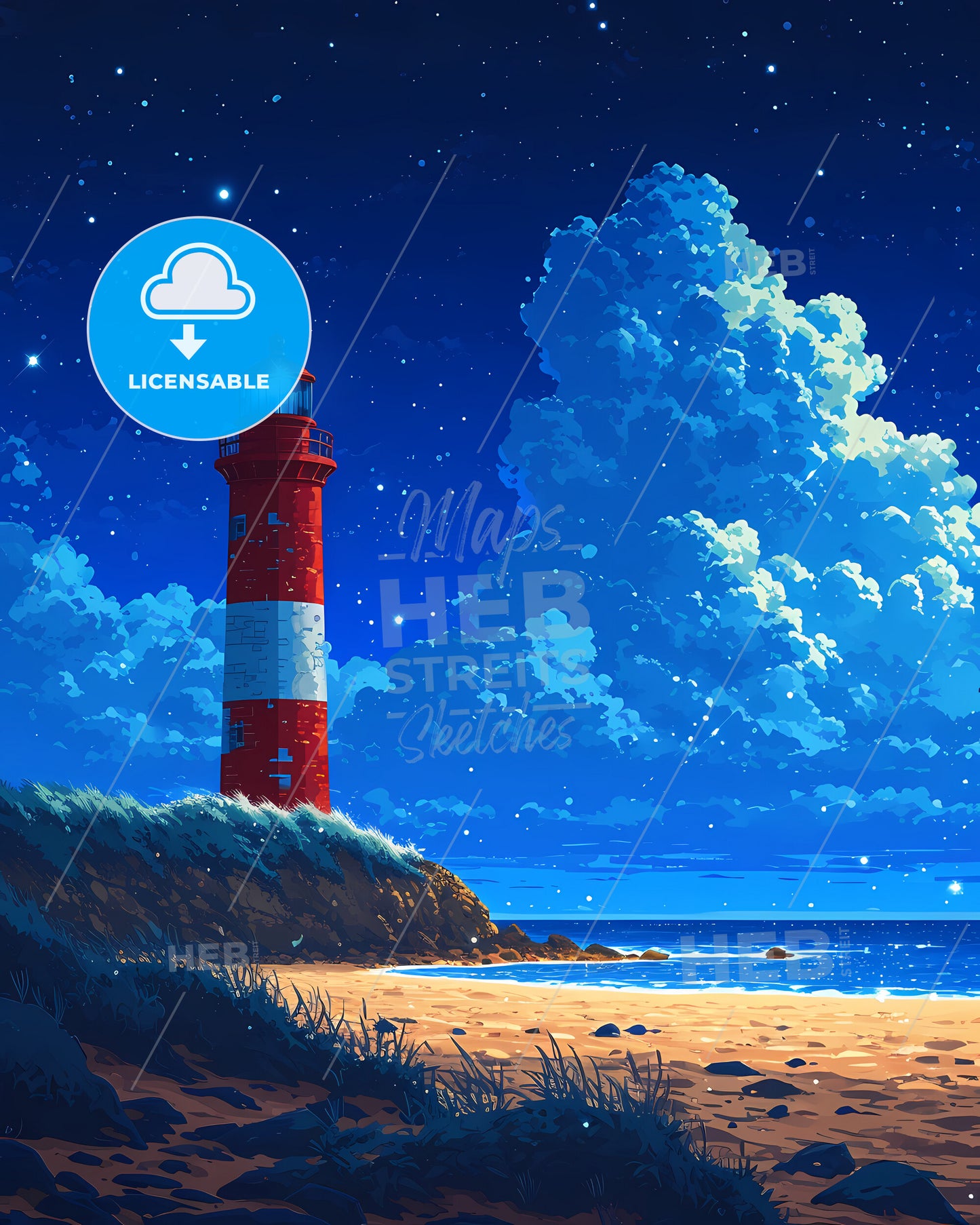 Travemünde Beach, Germany (Baltic Sea) - A Lighthouse On A Beach