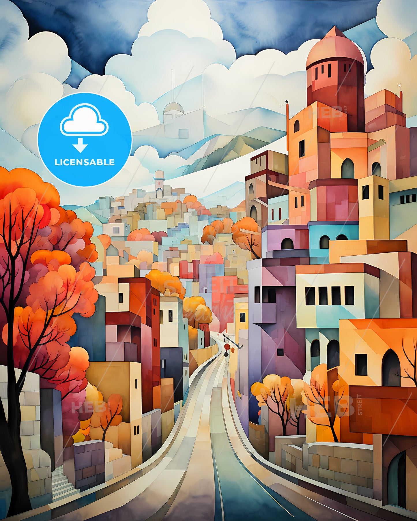 Yerevan, Armenia - A Painting Of A City