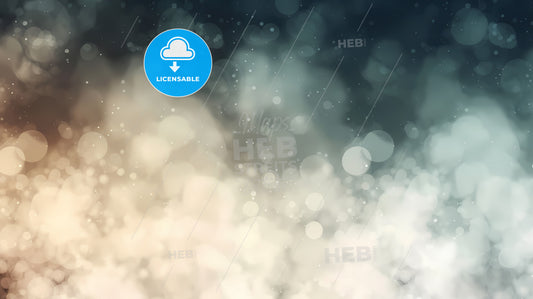 Background, Using One Color In Blue-Green - A Blurry Image Of White Circles And Black Background