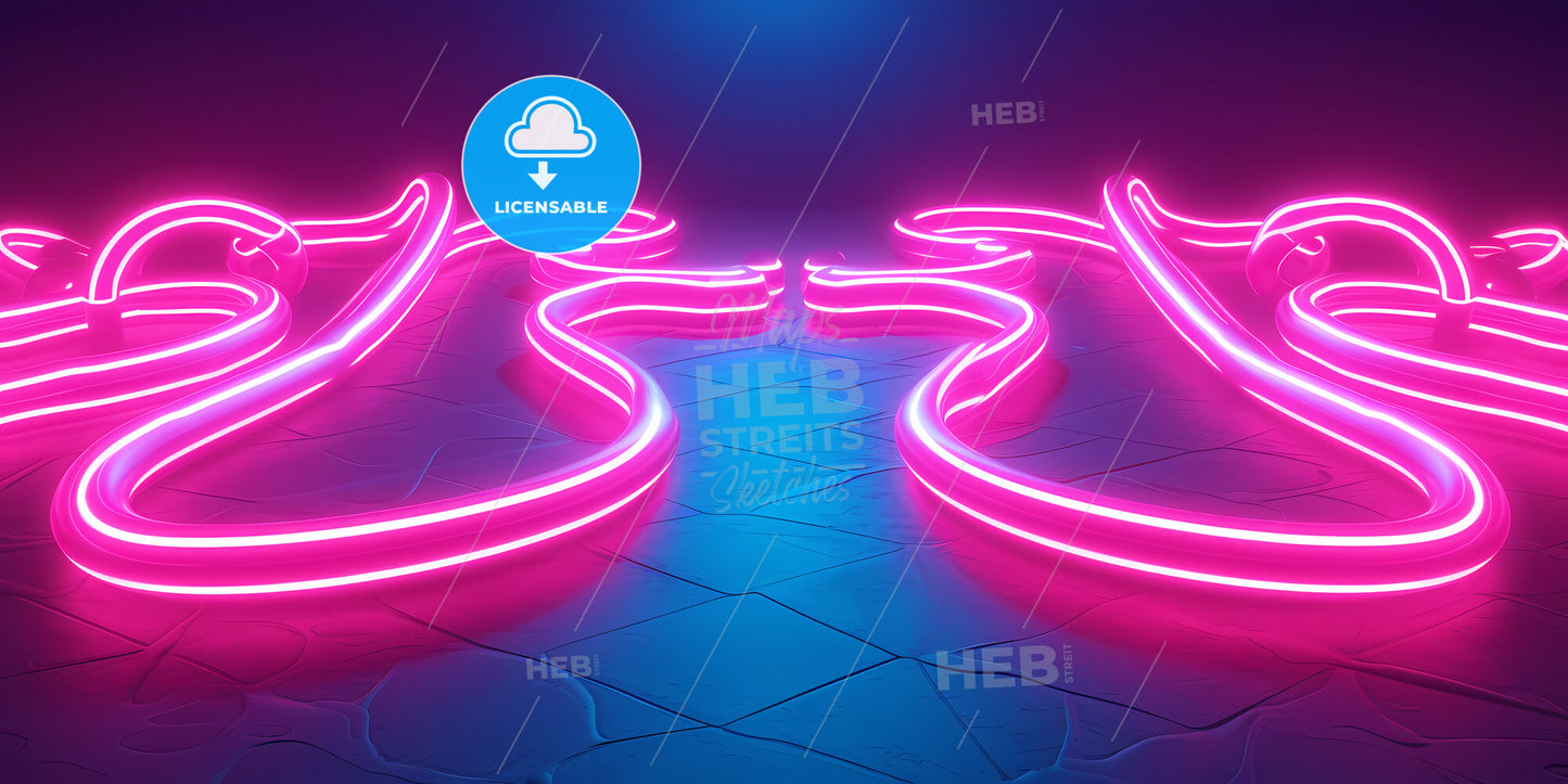 Abstract Neon Wallpaper - A Pink And Blue Neon Lights