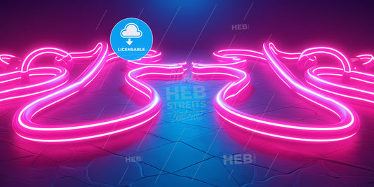 Abstract Neon Wallpaper - A Pink And Blue Neon Lights