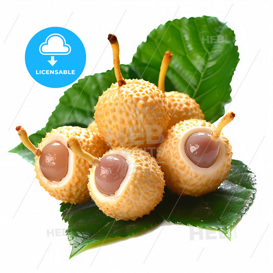 Longan, Ultra High Definition - A Group Of Round Fruit With Brown Filling