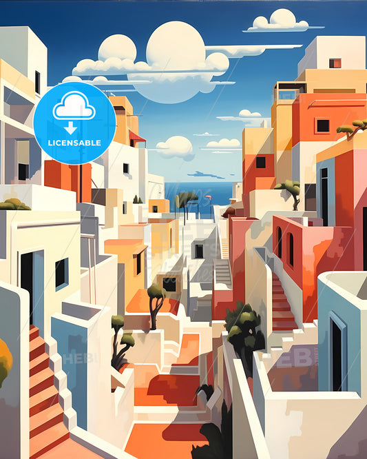 Athens, Greece - A Colorful City With Stairs And Trees