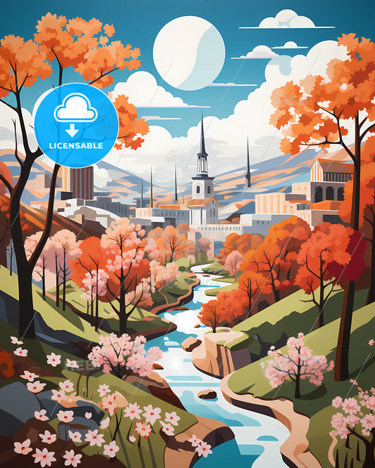 Zaragoza, Spain - A River Running Through A City