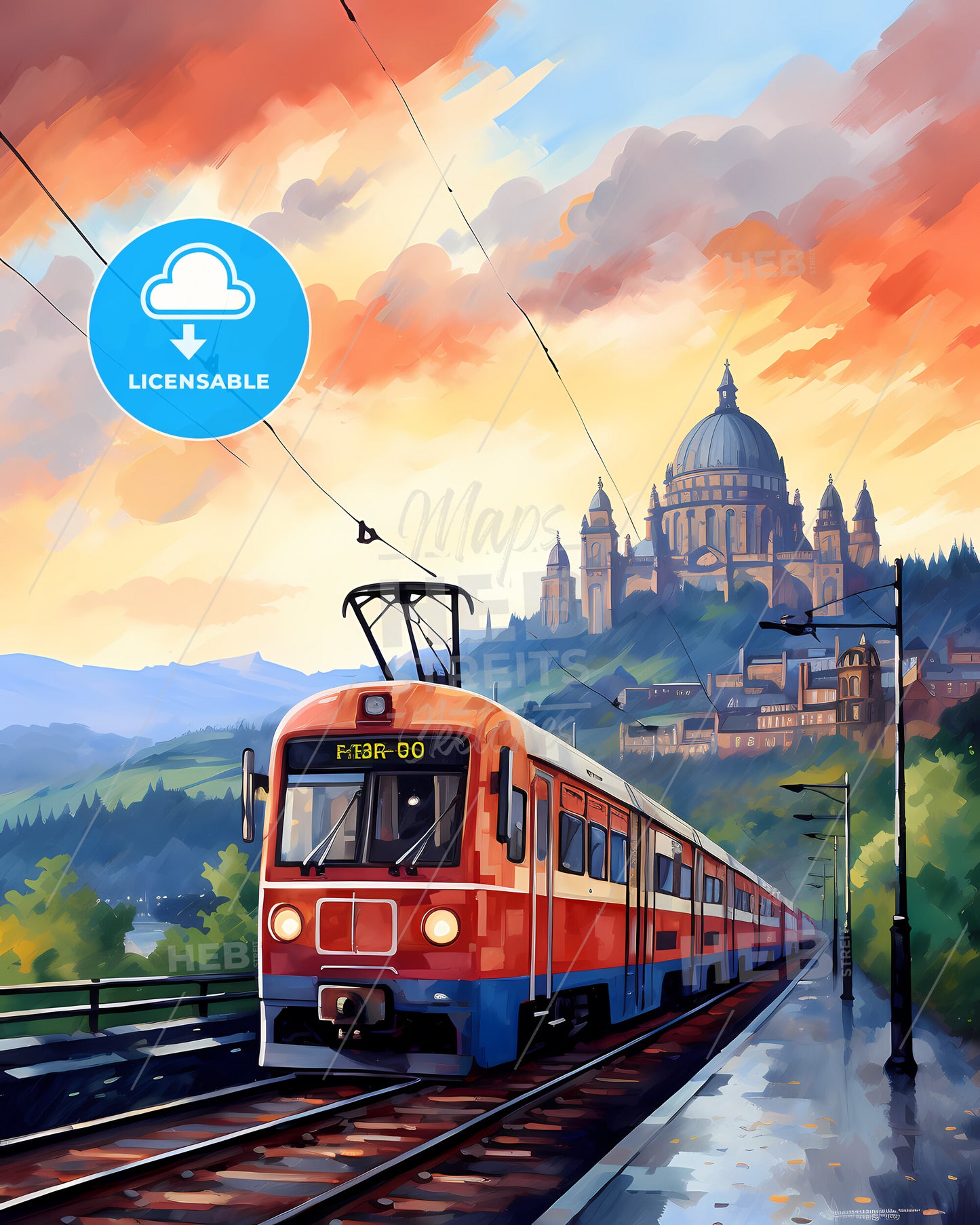 Belfast, Northern Ireland - A Train On The Tracks