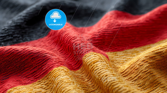 German Flag Panorama, Horizontal Background - A Close Up Of A Red And Yellow Fabric