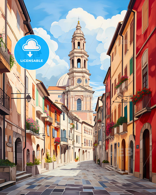 Innsbruck, Austria - A Street With Buildings And A Tower