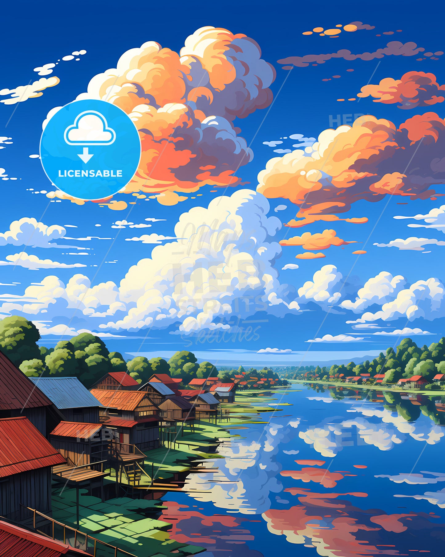 On The Roof Of Raja Ampat, Indonesia - A Group Of Houses On Stilts By A River