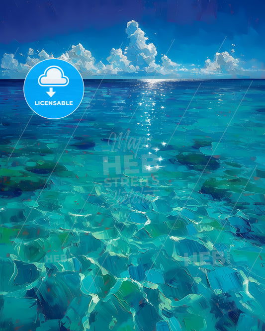 Cenotes Of Yucatan, Mexico - A Blue Water With White Clouds In The Sky