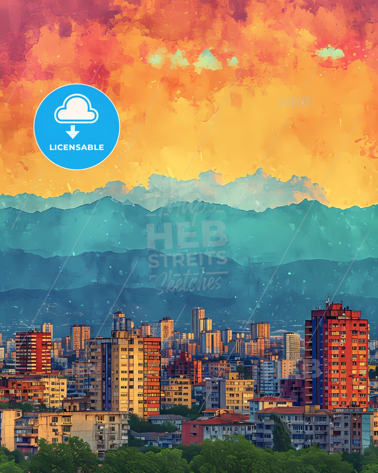 Tirana, Albania, - A City With Mountains In The Background