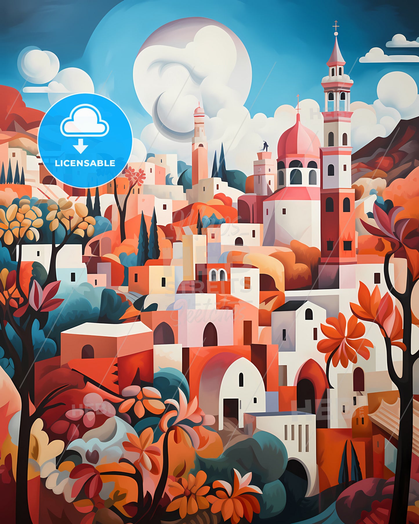 Amadora, Portugal - A Painting Of A City