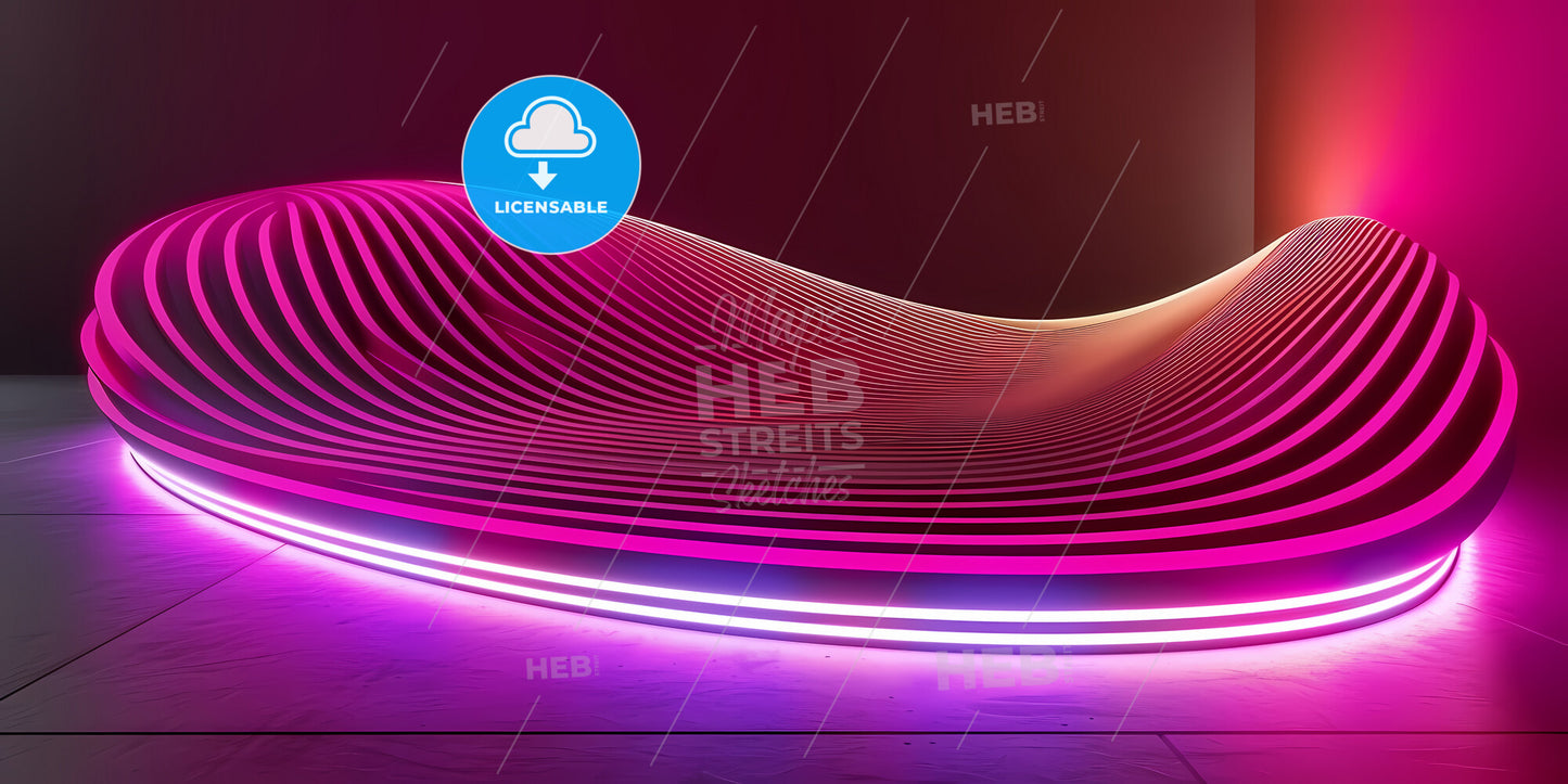 Abstract Background Of Neon Cloud And Glowing Lines - A Group Of People Holding Guns