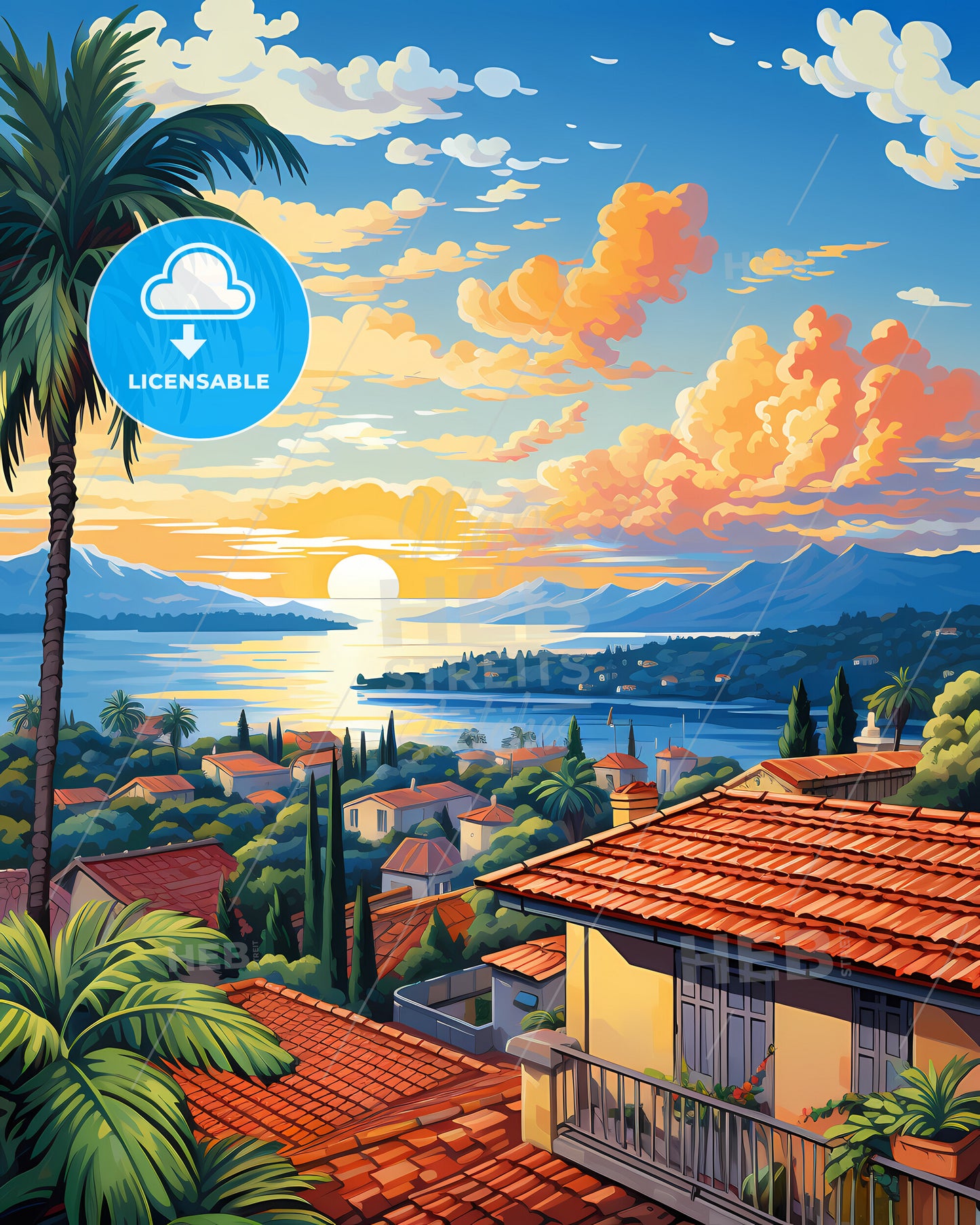 On The Roof Of French Polynesia, France - A City Street With Cars And Buildings