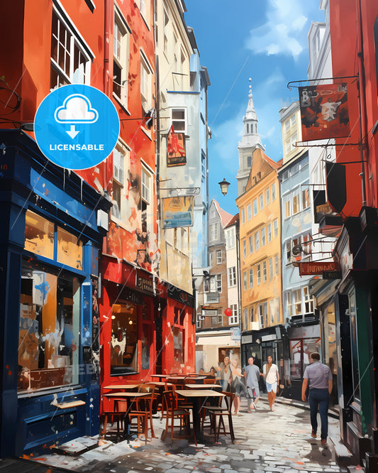 Aarhus, Denmark - A Large Crowd Of People Looking At A Large City