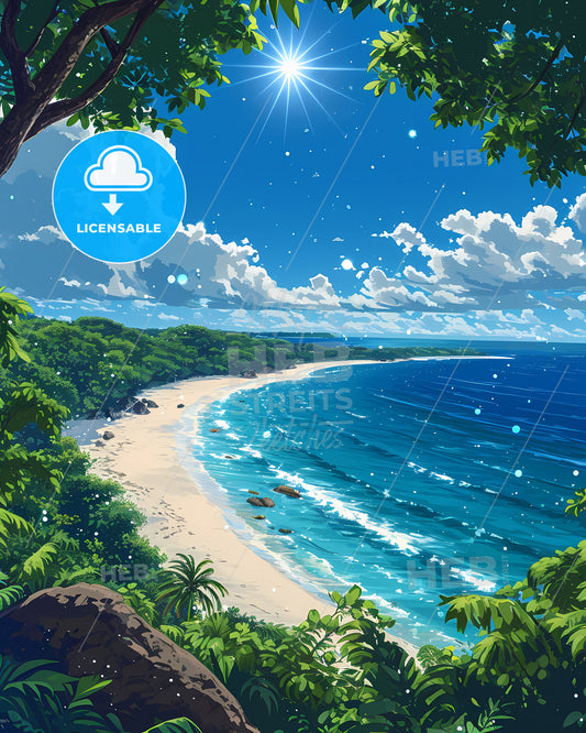 Cahuita National Park Beach, Costa Rica - A Cartoon Of Two Boys Holding A Clock