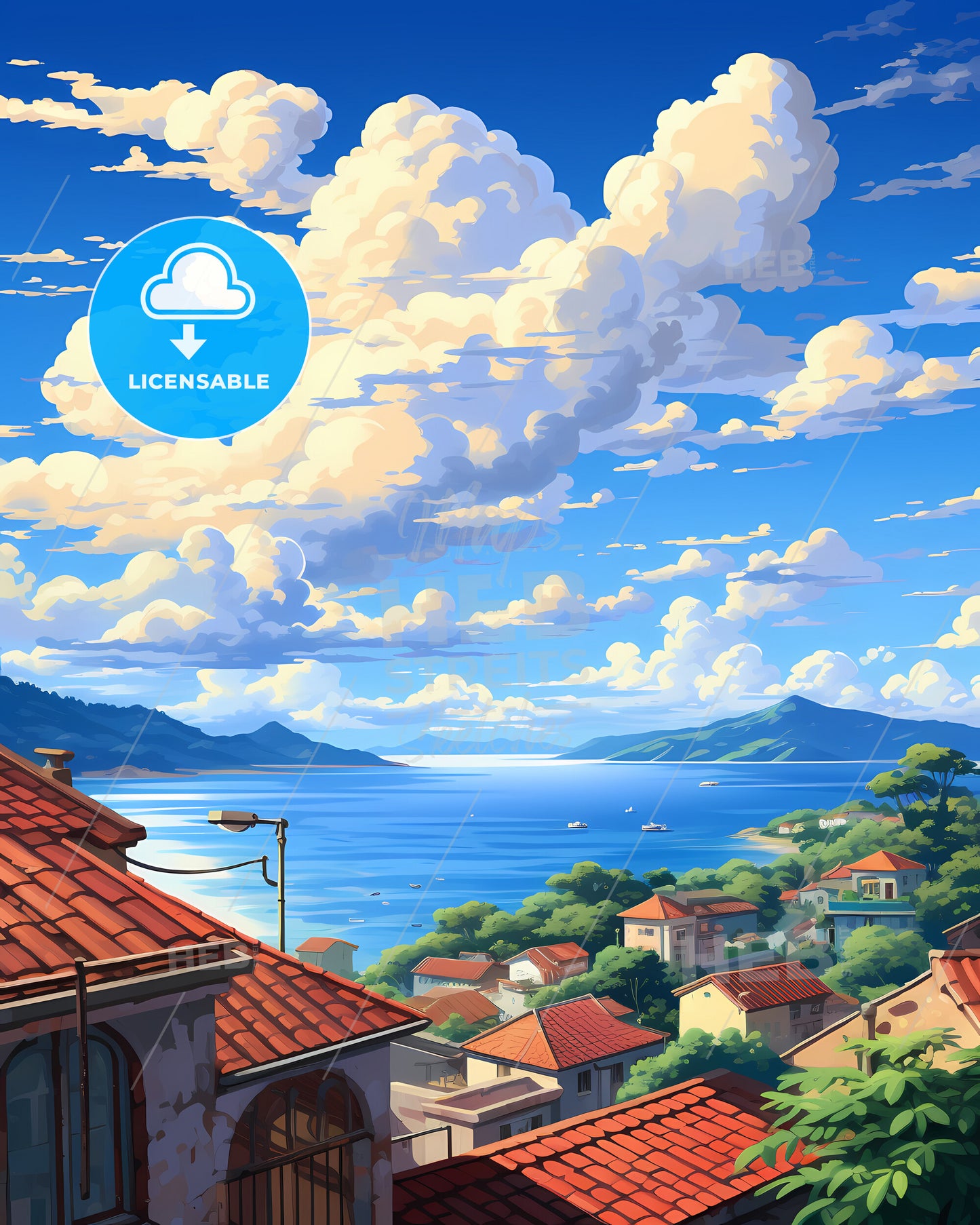 On The Roof Of Perhentian Islands, Malaysia - A Street With Tables And Chairs In A City