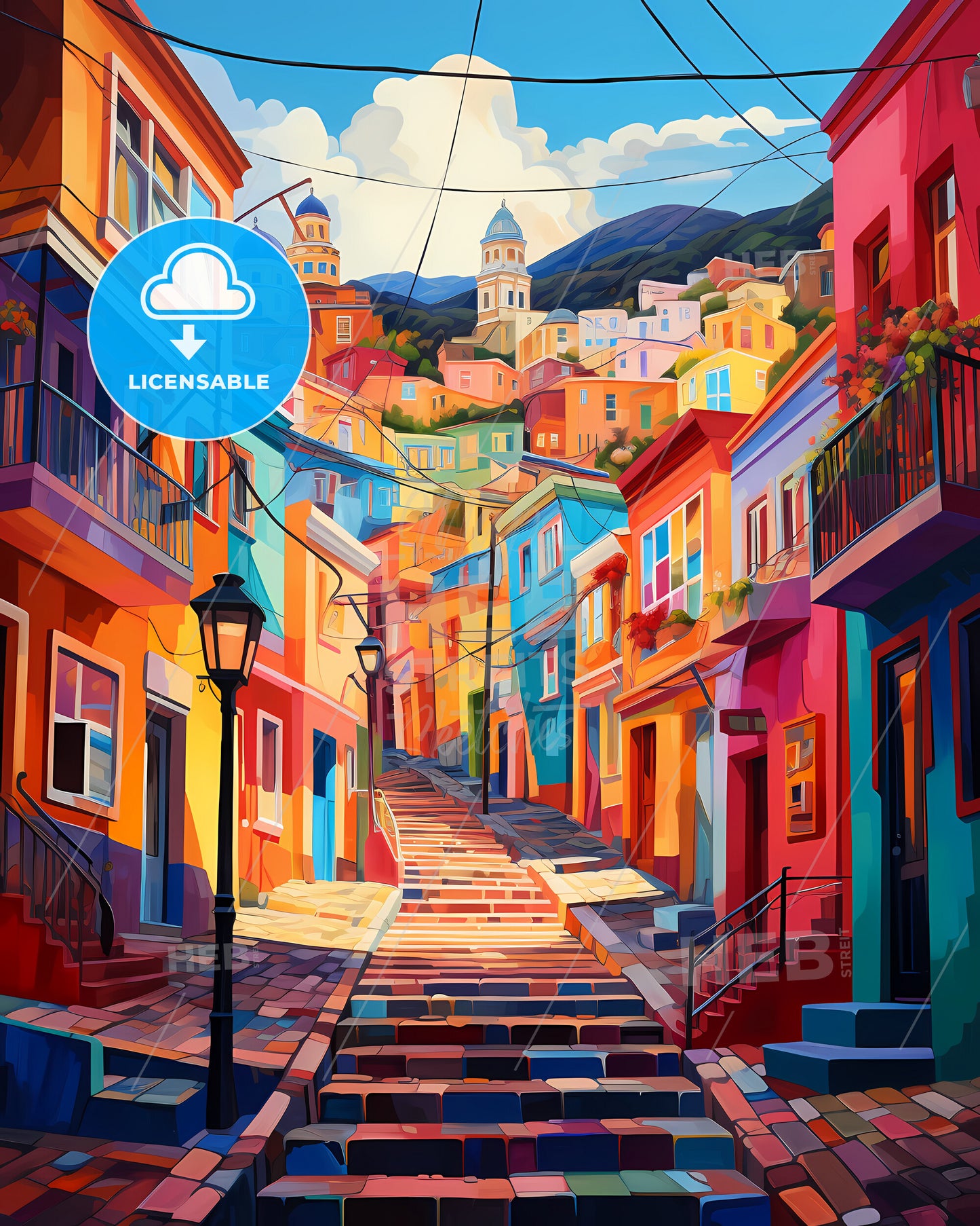 Larissa, Greece - A Landscape Of A Town With A Body Of Water And Mountains