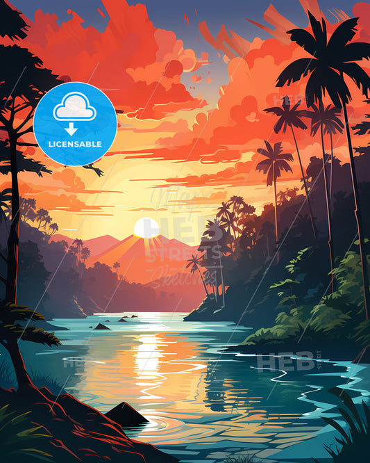 The Andaman & Nicobar Islands, India - A Cartoon Character With His Fists Up