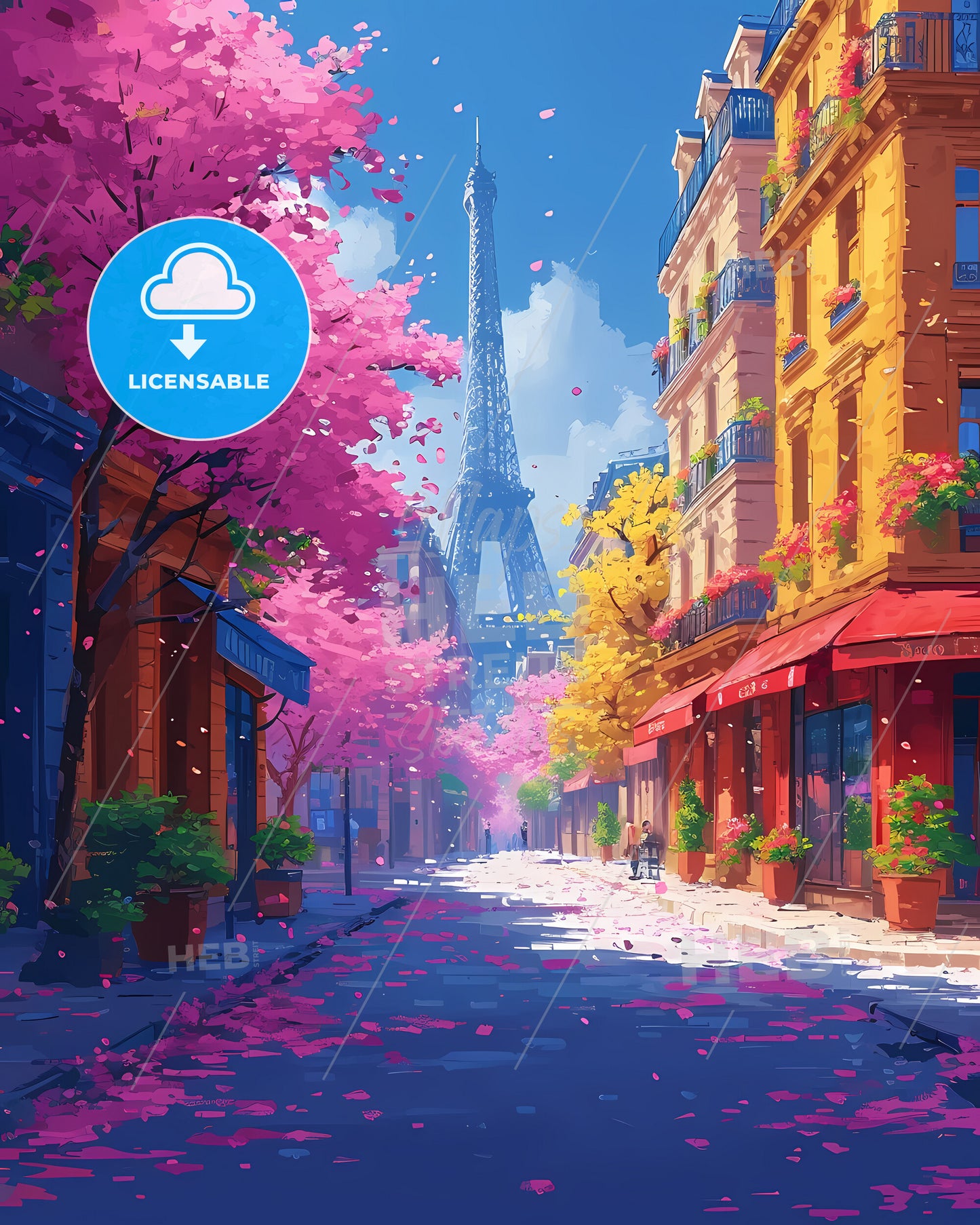 A Travel Poster Of The Eiffel Tower - A Woman Sitting On A Pink Surface