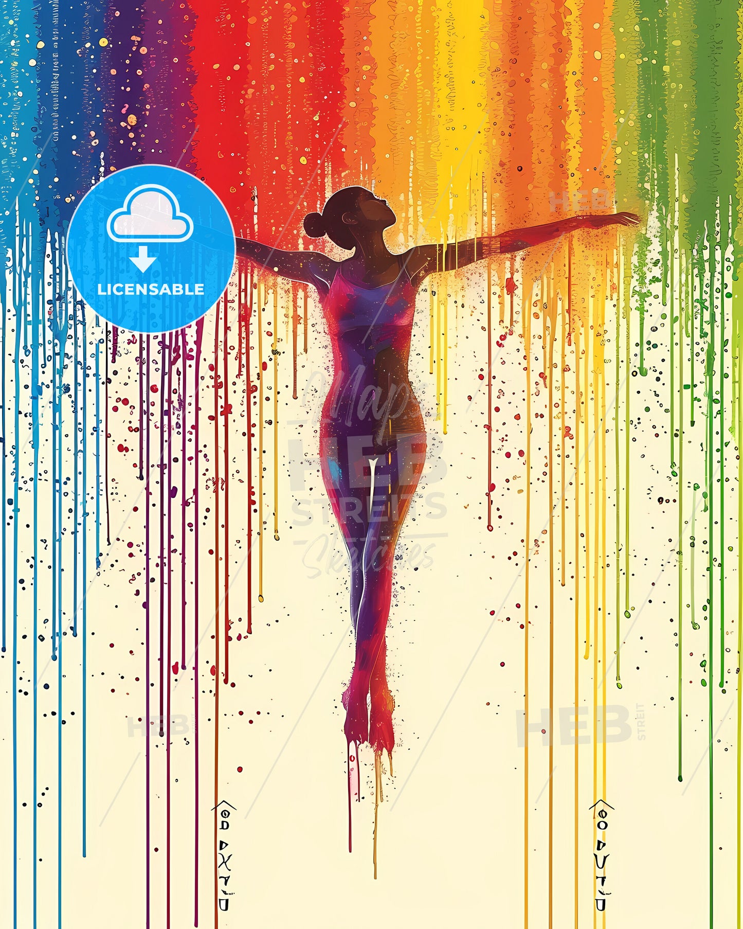 I Love You Isolated - A Street With Tables And Chairs And Umbrellas