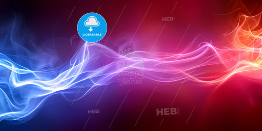 Abstract Neon Background, Pink Blue Light, Glowing Wavy Lines, Modern Fashion Ribbon Concept, Loops And Curves - A Water Canal With A Church In The Background