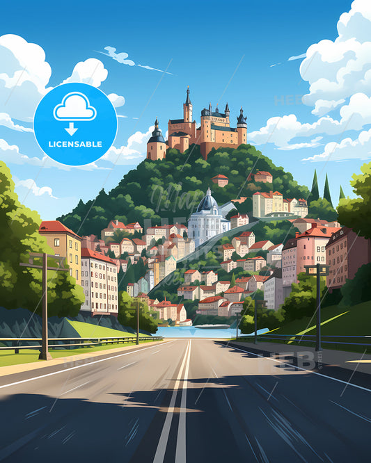 Graz, Austria - A Road Leading To A City