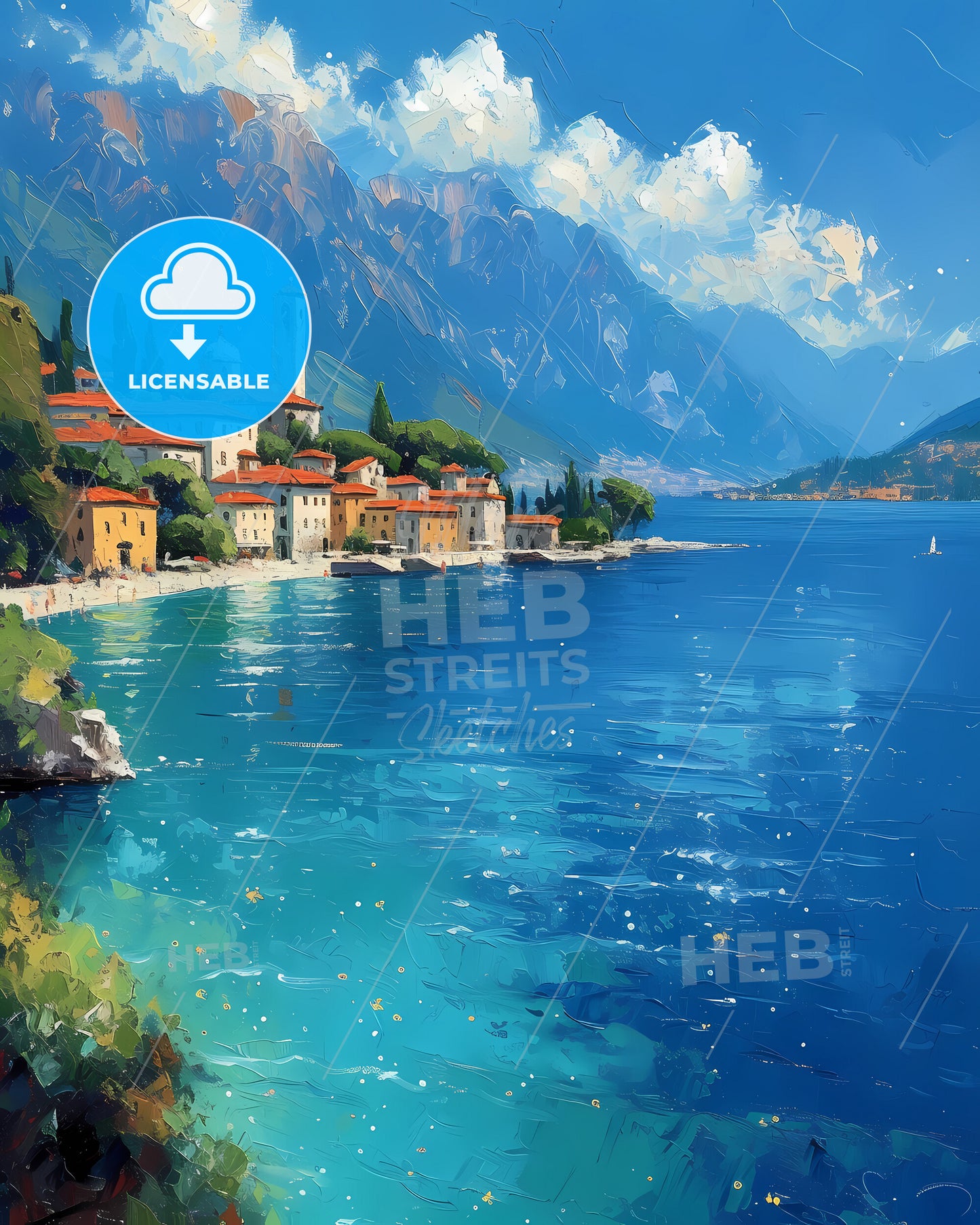 Lake Garda, Italy - A Town Next To A Body Of Water