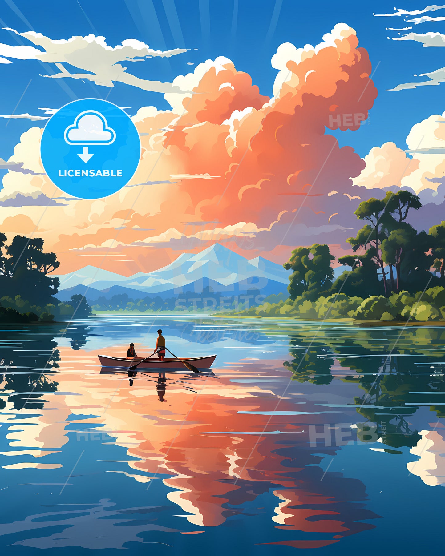 Gili Islands, Indonesia - A Person In A Boat On A Lake