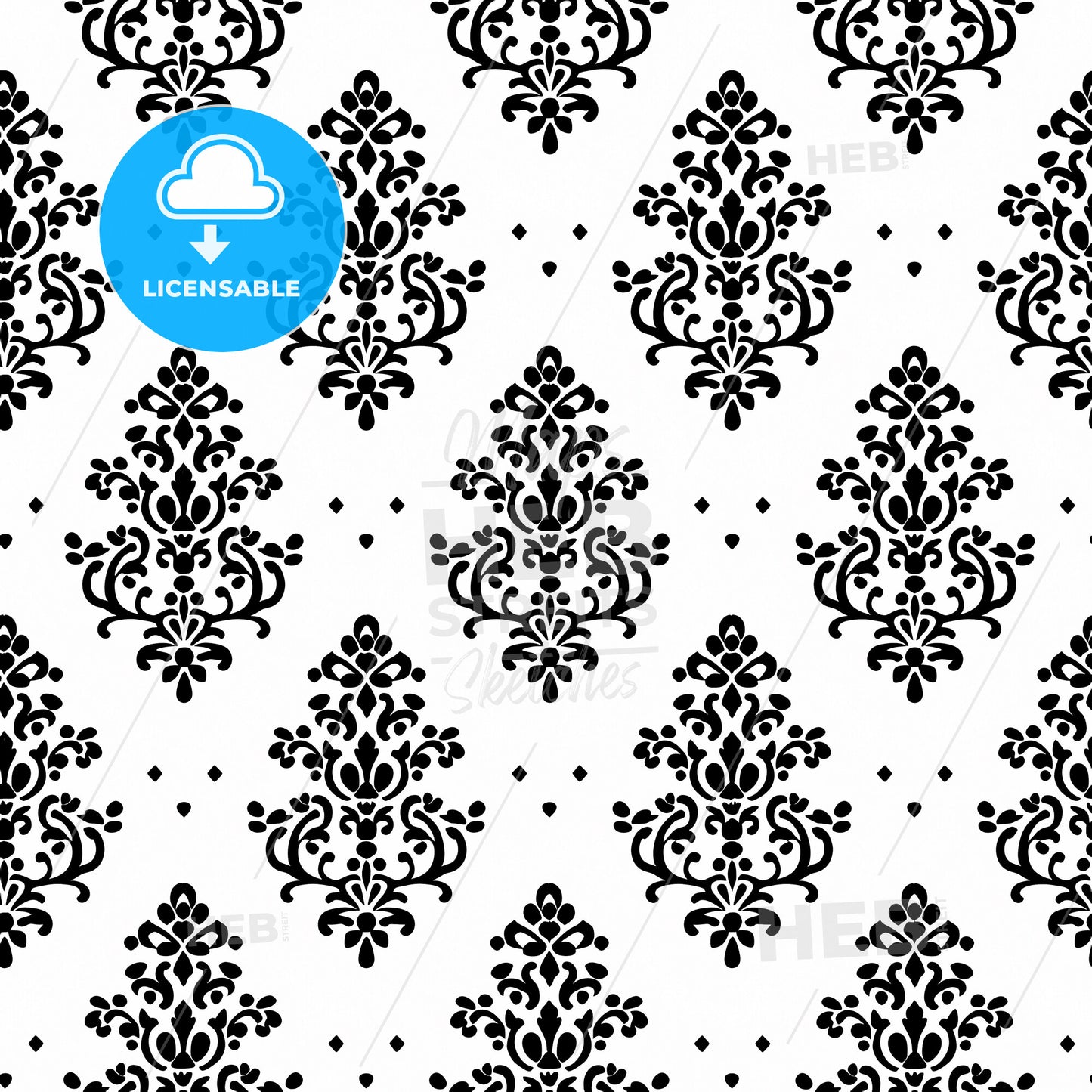 Seamless Pattern - A Black And White Pattern