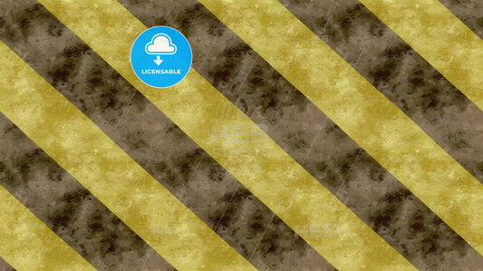 Abstract Background, Light Green And Brown, Grass And Wood Grains Texture - A Yellow And Black Striped Surface
